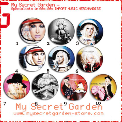 Christina Aguilera - Keeps Getting Better / Lotus Pinback Button Badge Set 1a or 1b( or Hair Ties / 4.4 cm Badge / Magnet / Keychain Set )